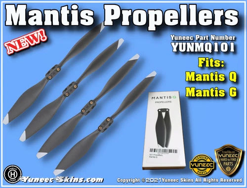 Drone propeller set with six gray blades and OEM packaging card