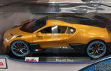 Maisto Bugatti Divo Gold Black Duo Colour Diecast Model Car 1:18 Limited Edition Parts
