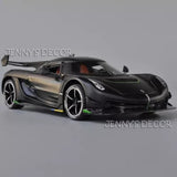 1:24 Scale Diecast Model Car Toys Koenigsegg Jesko Pull Back Miniature Replica Parts