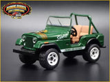 1976-1986 JEEP CJ7 SMOKEY BEAR GREEN 1:64 SCALE COLLECTIBLE DIECAST MODEL CAR Toy