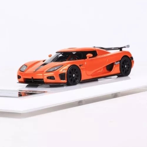 Orange 1:64 sports car model diecast resin with black wheels