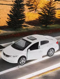 Honda Civic, Metal Model Diecast Car Scale, Collectible Toy Cars, white,1/36 Toy
