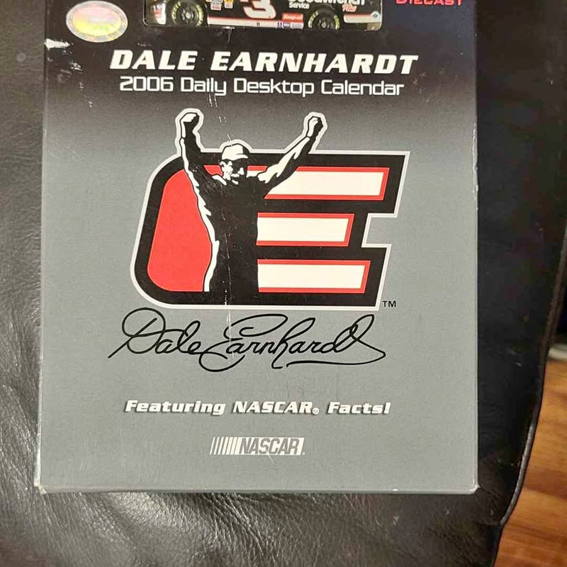 Dale Earnhardt 2006 daily desktop calendar in sealed box with racing logo and autograph