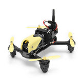 Micro racing drone quadcopter with 720P camera, black and yellow