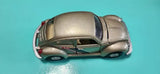1:36 scale diecast Volkswagen Cabriolet toy car, dark green body with silver roof