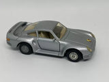 Mc Toy (Macau) Metallic Silver Porsche 959 Diecast Scale 1:36 Toy