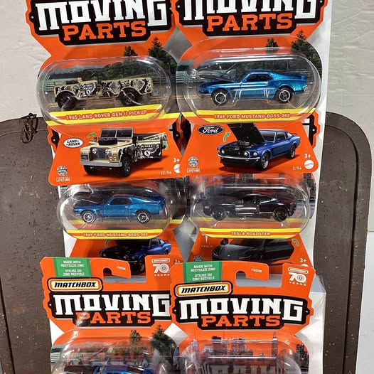 Matchbox Mining Parts diecast car set in blister package, multiple vehicle models