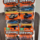 Matchbox Mining Parts diecast car set in blister package, multiple vehicle models