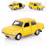 ZAZ 968M Metal Model Diecast Car Scale, Collectible Toy Cars, Yellow, 1/36 Toy