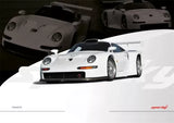 Sparky x Tiny 1:64 911 GT1 diecast model car, white