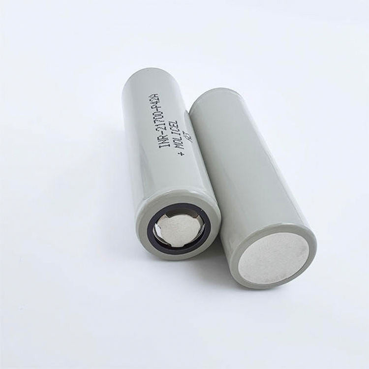 Molipo Molicel 21700 lithium-ion battery cell, cylindrical with metal ring terminals