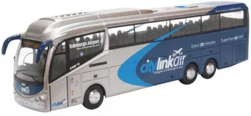 Oxford Diecast Irizar i6 City Link Air bus model, white and blue.