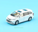 White 1:64 diecast mini van sports model car toy, side view
