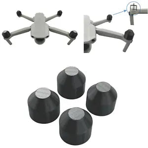 Hard shell protective drone dust cover caps, black cylindrical set
