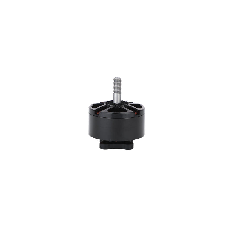 Black BLDC motor with central mounting shaft and circular frame