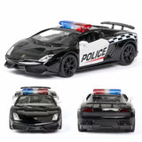 1:36 Lamborghini Gallardo LP 570-4 Diecast Police Car Model Toy Vehicle Gifts Toy