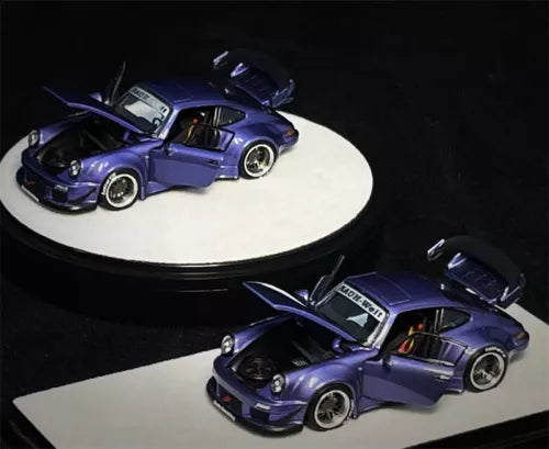 1:64 violet diecast model car toy with detailed doors and wheels