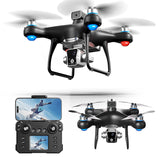 RC drone with LCD screen controller and foldable quadcopter with camera module