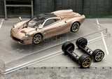 CM 1:64 Scale Gold Huayra Codalunga Racing Sports Diecast Metal Car Model Parts