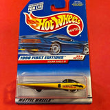 Hot Wheels Solar Eagle III diecast car in blister pack, yellow and blue