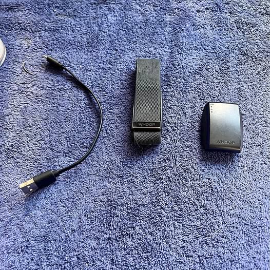 Whoop 3.0 charger set with cable and two charging units