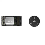 FPV flight controller with white V6X module and NEO 3 GPS receiver disc