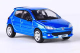 SHADOW 1/64 Scale Peugeot 206 Blue2 Diecast Car Model Toy Collections Toy