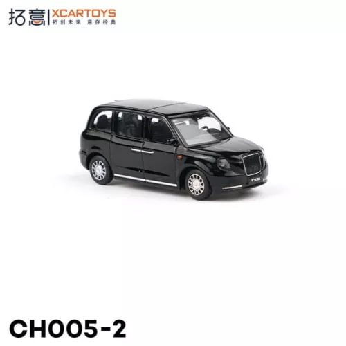 Black 1/64 scale diecast car model with open grille and side doors