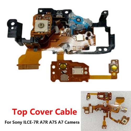 Camera top cover flex cable assembly with circuit board and connectors