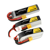 Ace Tattu Lipo Battery 7.4V 450mAh 1S 2S 3S 4S 75C 95C XT30 Plug Long Size RC Batteries for RC FPV Racing Drone Quadcopter