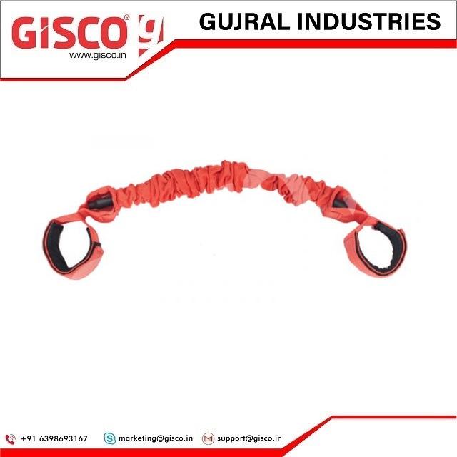 Red resistance tube with two black end grips
