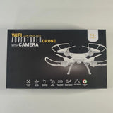 WiFi controlled adventurer drone camera box with quadcopter illustration