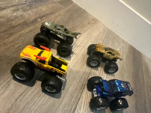 Hot Wheels Monster Jam diecast metal monster trucks, assorted colors and decals