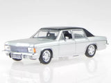 Silver Opel Admiral B diecast model car, front three-quarter view, 1:43 scale