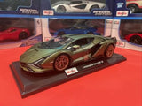 Lamborghini Sian FKP 37 Maisto 1/18 Special Edition Diecast Model Green Gold New Parts