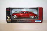 Red 1:43 diecast car model in collector's edition box