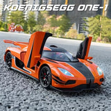 1:24 Diecast Vehicle for Koenigsegg One Super Car Model Car Toy Sound Light Gift Parts