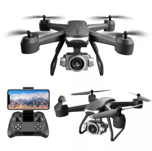 4K WiFi FPV quadcopter drone with dual cameras and four rotors, with remote controller