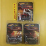 Hot Wheels diecast car set of 3 in blister packaging with red vehicles