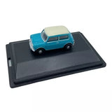 Austin Mini Cooper Surf Blue with White Roof Diecast car 1:76 OO Scale Oxford Parts