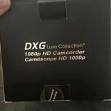 DXG 1080p HD camcorder box with Luxe Collection branding