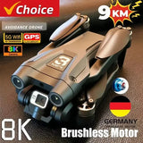 Foldable brushless GPS drone with dual cameras, gray body