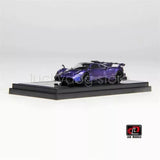 1:64 Pagani Imola chameleon diecast model car on black display base, purple and dark.