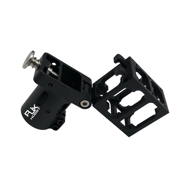 Black folding down arm pipe joint for UAV RC helicopter, aluminum alloy