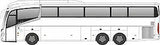 White OO gauge bus body diecast, side view