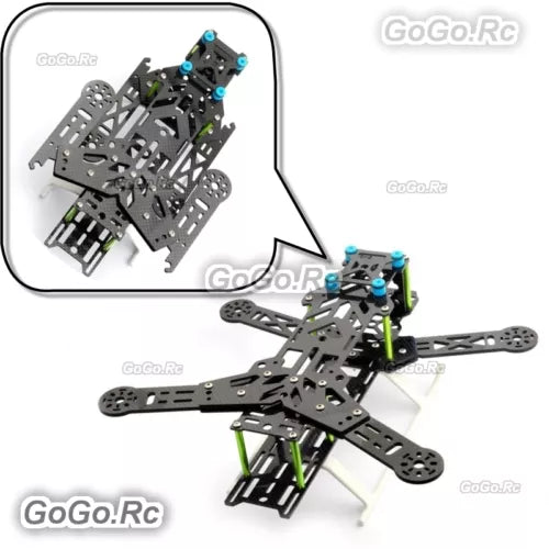Emax 300mm Folding Pure Carbon Fiber Quadcopter Multirotor Frame Kit - EQA300GN Drone