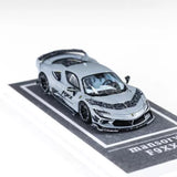 MJ 1:64 Gray Mansory F9XX Racing Sports Diecast Metal Car Model Collection Parts