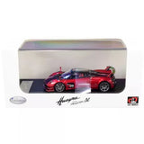 LCD Models 1/64 Diecast Model Car Pagani Huayra Roadster BC Red Metallic/Carbon Parts
