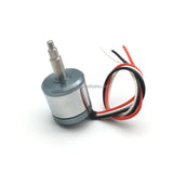 Centrifugal atomizing sprinkler motor with metal body, threaded outlet, and wiring leads