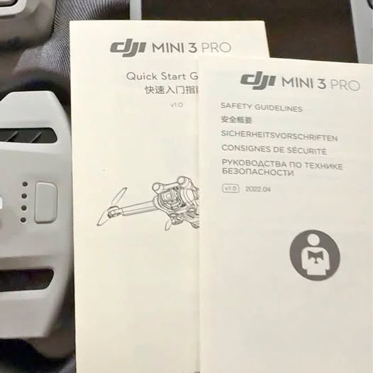 DJI Mini 3 Pro quick start guide booklet with safety instructions